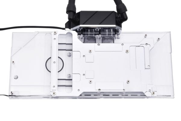Alphacool Eiswolf 2 AIO, Alt-i-ett væskekjøler, 12 cm, 119,8 m³/t, Svart, Gjennomsiktig