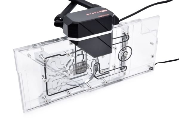 Alphacool Eiswolf 2 AIO, Alt-i-ett væskekjøler, 12 cm, 119,8 m³/t, Svart, Gjennomsiktig