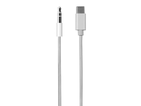 Vivanco ACVVUSBC10W, 3.5mm, Hankjønn, USB Type-C, Hankjønn, 1 m, Hvit