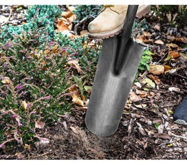 Verto 15G014, Spade, Plast, Stål, Tre, Sort, Grønn, Tre, Ergonomisk, D-formet, 1280 mm