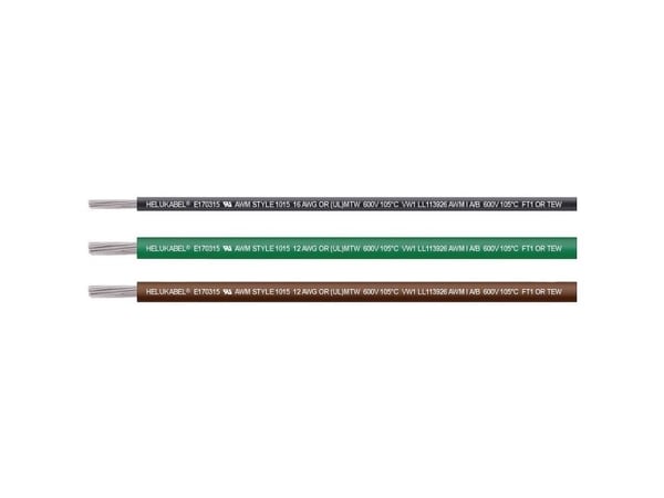 HELU 60603-152 Enkeltleder UL-CSA 1 x 2.08 mm² Brun 152 m