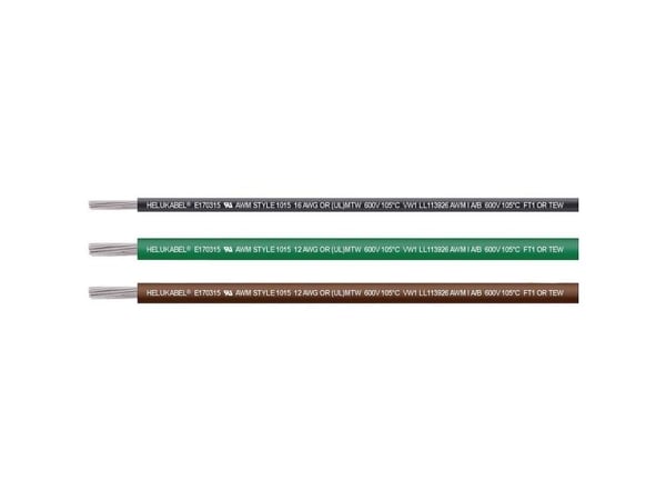 Helu-kabel 60413-152 Enkeltråd UL-CSA 1 x 0,823 mm² Grön-gul 152 m