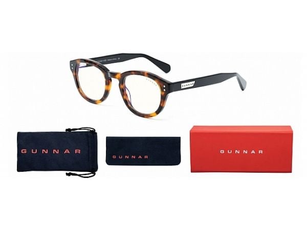 Gunnar Optiks Emery, Rectangle, Game, Black, Yellow, Acetate, Wide fit, Clear