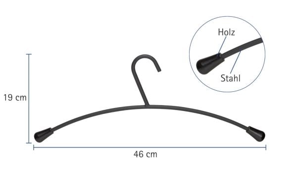MAUL 9452090, Stål, Svart, Ingen mønster, 460 mm, 190 mm, 5 stykker