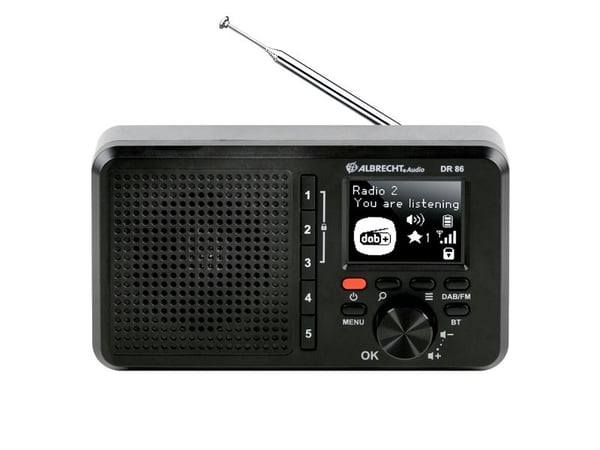 Albrecht DR 86, Personal, Digital, DAB+, FM, 87,5 - 108 MHz, 174 - 240 MHz, LCD