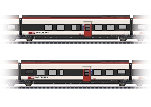 Märklin Add-On Car Set 1 for the Class RABe 501 Giruno, HO (1:87), 15 år, 2 stykker