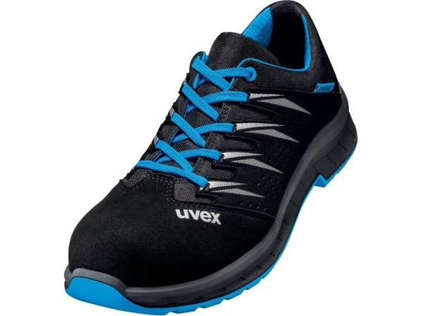 Uvex 69373, Unisex, Voksen, Vernesko, Svart, Blå, ESD, P, S1, SRC, Lisselukking