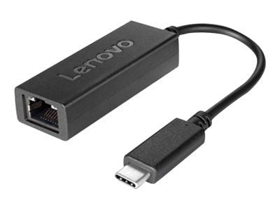 Lenovo - Nettverksadapter - USB-C - Gigabit Ethernet x 1 - svart - for IdeaPad 1 14; 3 14; 5 Pro 14; ThinkBook 13x G2 IAP; 14s Yoga G2 IAP; Yoga Sl...