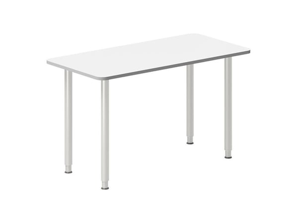 Skrivebord DNA, Hvid 1200x600mm I-ben/Sort
