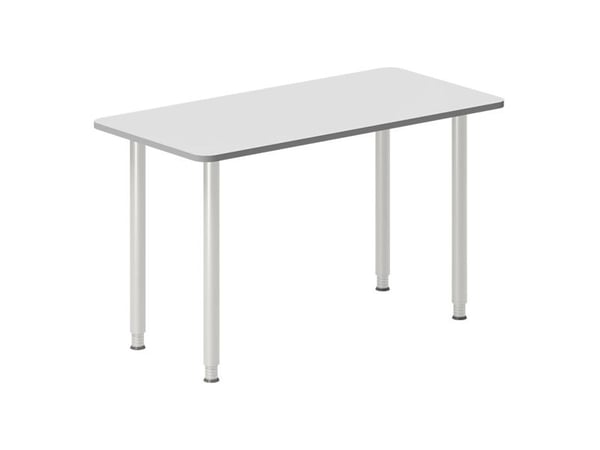 Skrivebord DNA, Lysgrå 1600x800 mm I-ben/Sort