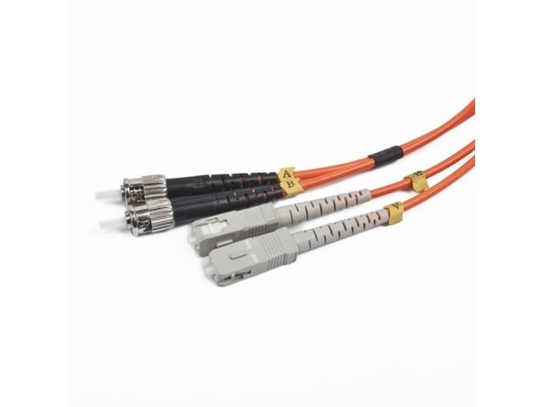 Gembird CFO-STSC-OM2-5M - Nettverkskabel - SC flermodus (hann) til ST flermodus (hann) - 5 m - fiberoptisk - 50 / 125 mikroner - OM2