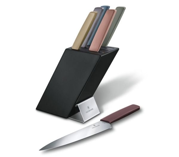 Victorinox 6.7186.66, Kniv / Skjærer blokk sett, Rustfritt stål, Polypropylen, Rustfritt stål, Svart, Flerfarget
