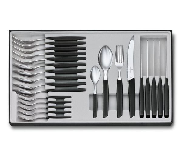 Victorinox Swiss Modern - Spisebestikk - 24 pcs - svart