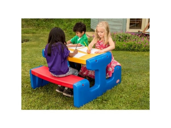 Little Tikes Large Picnic Table, Inne & Ute, Blå, Rød, Gult, 6 person(er), Plast, 3 år, 23 kg