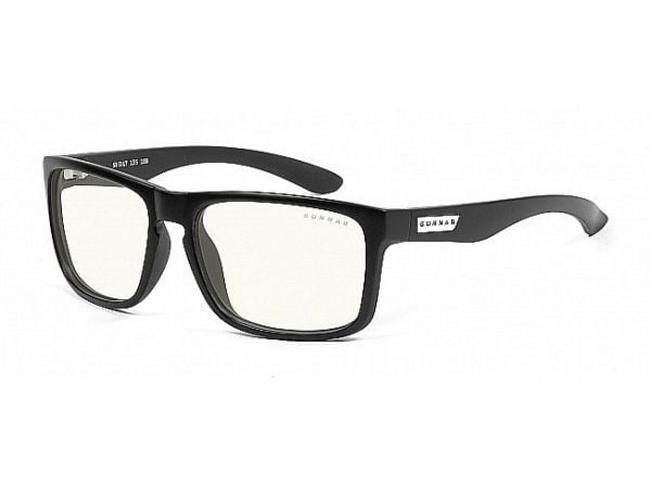 Gunnar Optiks Intercept, Rektangel, Spilling, Sort, Nylon-polymer, Bred passform, Klar