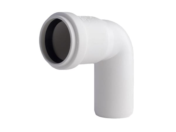 HTP bøjning 88 grader 32 mm med 1 muffe hvid