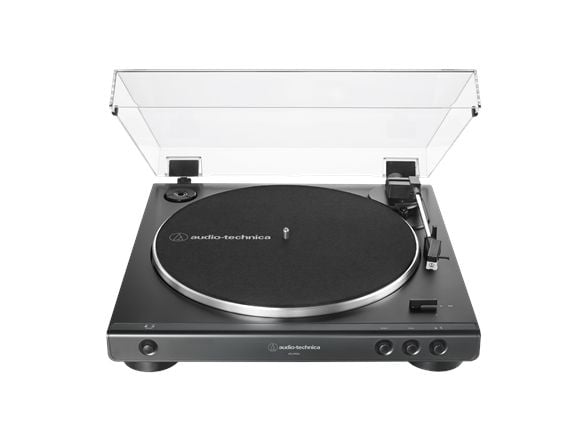 Audio-Technica AT-LP60X, Beltedrevet platespiller, Fullautomatisert, Sort, V-belte, Aluminium, 33 1/3,45 RPM