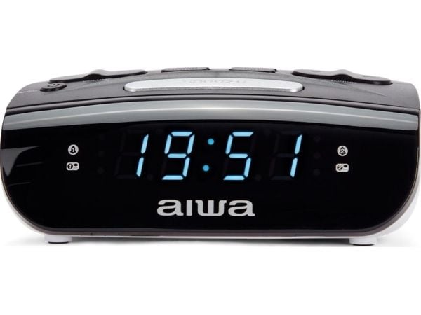 Aiwa CR-15, Digital vekkerklokke, Rektangel, Sort, Hvit, LED, 1,52 cm (0.6"), AC / batteri