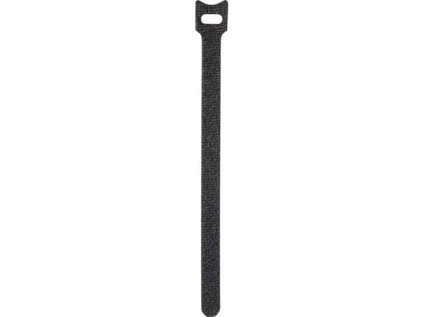 Toolcraft KL12X280SC, Hook & loop cable tie, Velcro, Musta, 28 cm, 12 mm, 16 kpl