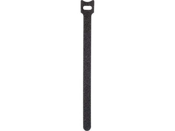 Toolcraft KL12X280SC, Hook & loop cable tie, Velcro, Musta, 28 cm, 12 mm, 16 kpl