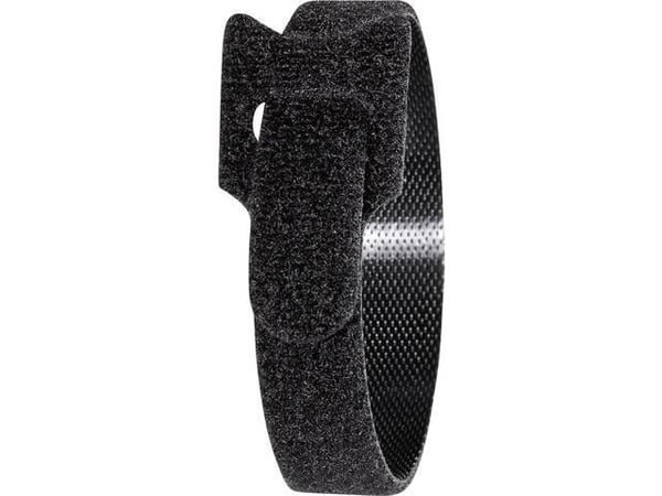 Toolcraft KL12X280SC, Hook & loop cable tie, Velcro, Musta, 28 cm, 12 mm, 16 kpl