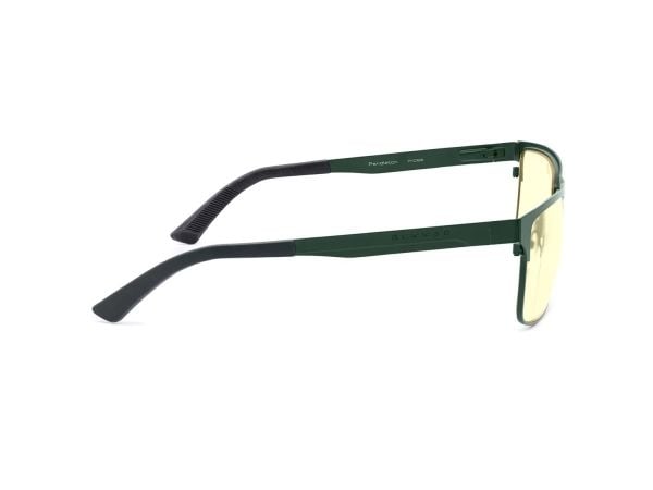Gunnar Optiks Pendleton, Unisex, Oval, Mote, Grønn, Rustfritt stål, Rav