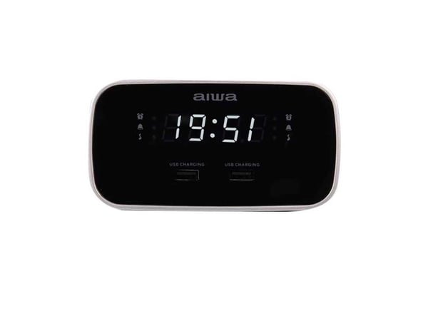 Aiwa CRU-19BK, Digital vekkerklokke, Rektangel, Sort, 12 timers, FM, 87,5 - 108 MHz