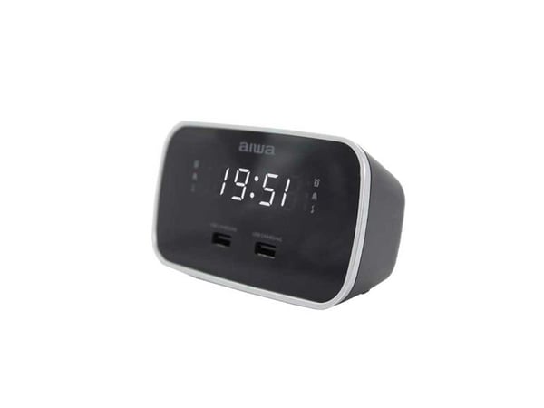 Aiwa CRU-19BK, Digital vekkerklokke, Rektangel, Sort, 12 timers, FM, 87,5 - 108 MHz