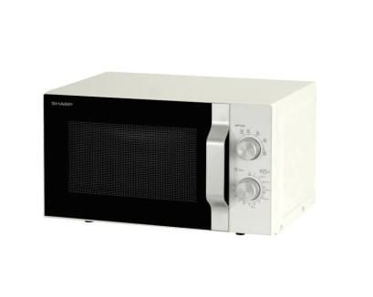 Sharp R204WA, Pöytämalli, Solo-mikroaaltouuni, 20 L, 800 W, Rotaatio, Hopea, Valkoinen