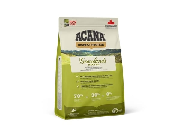 ACANA Highest Protein Grasslands - kuivaruoka koirille - 11,4 kg