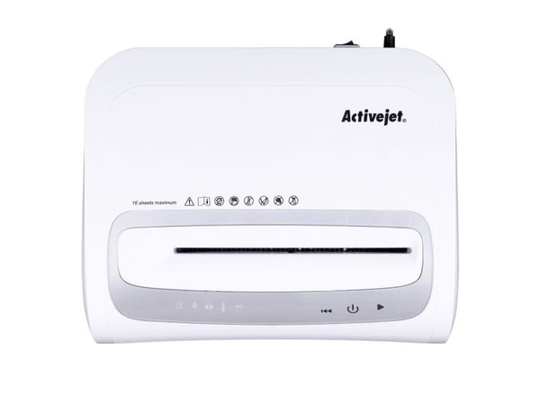 Activejet ASH-1602M, Mikrokutt-makulering, 22,8 cm, 2x14 mm, 28 l, 60 dB, Knapper, Berøringskontroll