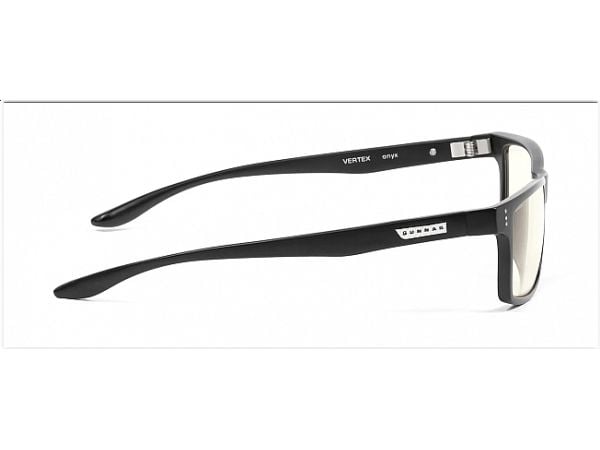 Gunnar Optiks Vertex, Rektangel, Vinsj, Svart, Nylon polymer, Bred passform, Klar