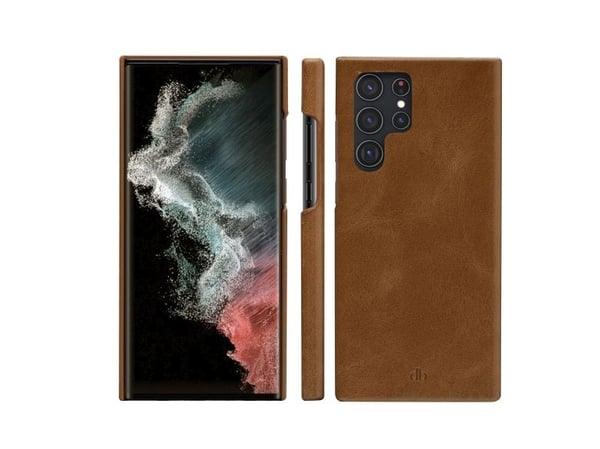 dbramante1928 Lynge - Lommebok for mobiltelefon - helnarvet lær - gyllenbrun - for Samsung Galaxy S22 Ultra