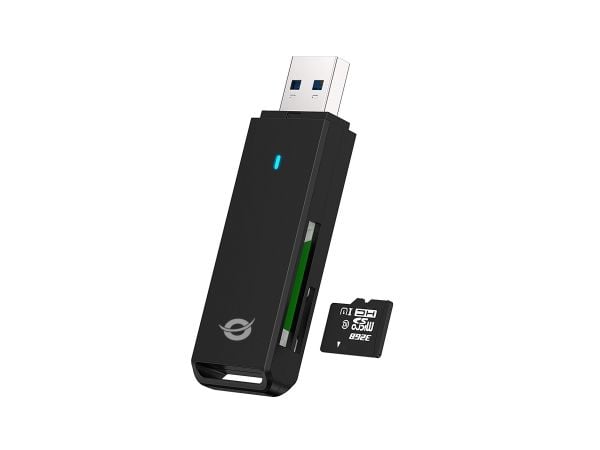 Conceptronic BIAN02B, MicroSD (TransFlash), MicroSDHC, MicroSDXC, SD, SDHC, SDXC, Musta, USB 3.2 Gen 1 (3.1 Gen 1) Type-A, 21,5 mm, 71,2 mm, 9,6 mm