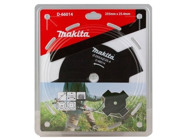 Makita - Brush cutter blade - 255 mm - 4 tenner - for Makita DUR368AZ, DUR368LZ, UR006GZ02, UR101CZ; XGT UR002GZ01