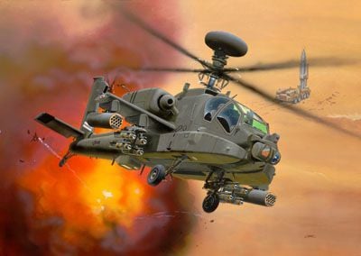 Revell AH-64D Longbow Apache, Rotorcraftmodell, Monteringssett, 1:144, AH-64D Longbow Apache, Plast, Ambisjonsrik