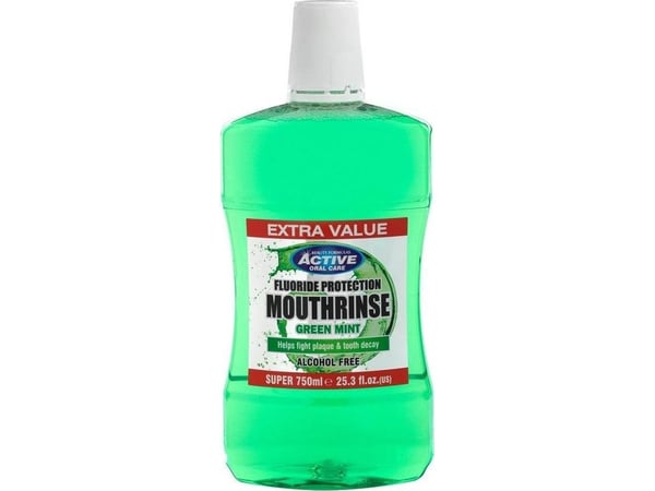 BEAUTY FORMULAS Active alkoholfri munnskyll med urtemynte 750 ml
