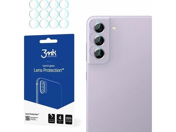 3MK hybridglass for kameralinse 3MK objektivbeskyttelse Samsung Galaxy S21 FE 5G [4 PACK]