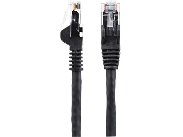 Startech 15m LSZH CAT6 Ethernet Cable, 10 Gigabit Snagless RJ45 100W PoE Network Patch Cord with Strain Relief, CAT 6 10GbE UTP, Black, Individuall...