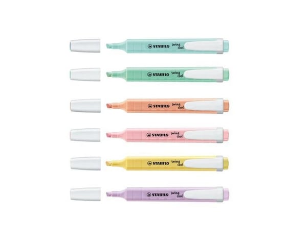 STABILO 102754806, 6 stykker, Flerfarget, Meisel tupp, Flerfarget