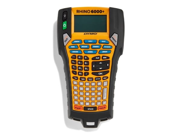 DYMO Rhino 6000+, ABC, Indonesisk, Direkte Termisk & Termisk overføring, 10,16 mm/sek, Svart, Gult