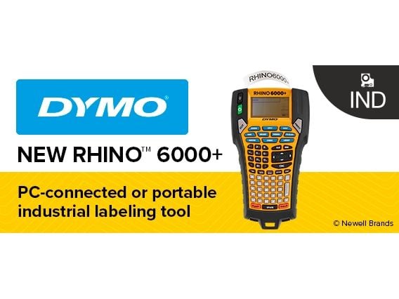 DYMO Rhino 6000+, ABC, Indonesisk, Direkte Termisk & Termisk overføring, 10,16 mm/sek, Svart, Gult