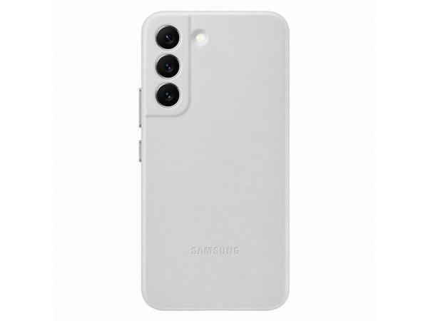 Samsung EF-VS901 - Baksidesskydd för mobiltelefon - genuint läder - ljusgrå - för Galaxy S22