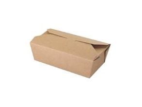 Takeaway æske 1000 ml 185/167x103/90x58 mm Karton Brun OMPAK 10 pk x 25 stk/krt,10 pk x 25 Stk/krt