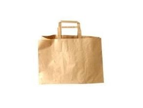 Bærepose 17 ltr 350x170x245 mm 80 gr m/Hank Papir Blomsterbæreps. Brun PAK 50 st,4 pk x 50 stk/krt
