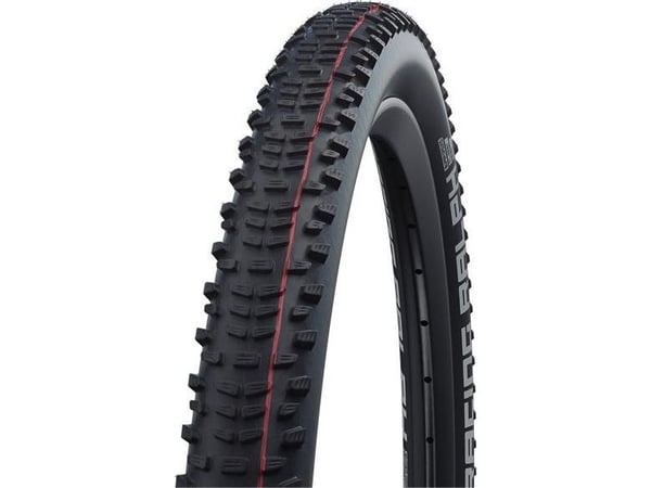 Schwalbe Racing Ralph, 29", MTB, Slangeløst, Folding bead, Off-road, Sort, Rød