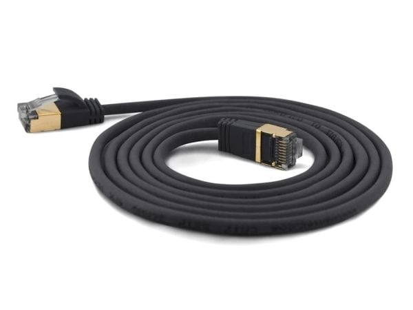 wantec - Koblingskabel - RJ-45 (hann) til RJ-45 (hann) - 20 m - CAT 7 - svart