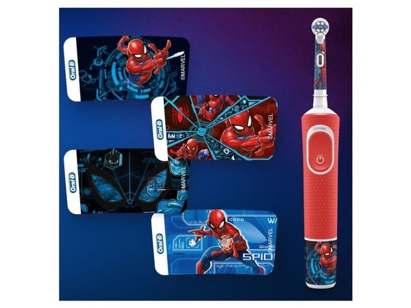 Oral-B Vitality Kids D100 Spiderman elektrisk tannbørste - rød