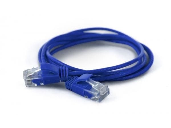 wantec - Koblingskabel - RJ-45 (hann) til RJ-45 (hann) - 1 m - CAT 6a - blå, RAL 5015