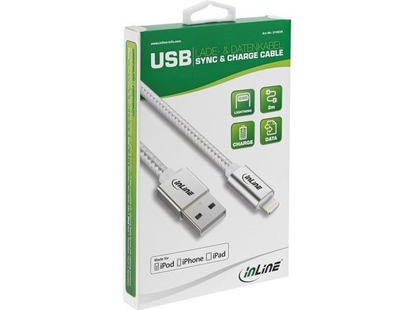 InLine 31411A, Hopea, USB A, Lightning, 1 m, Uros, Uros